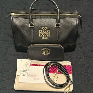 Tory Burch Britten Satchel with coordinating wallet